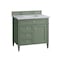 James Martin Vanities Brittany 36in Single Vanity, Smokey Celadon w/ 3 CM Carrara Marble Top 650-V36-SC-3CAR - alternate 7